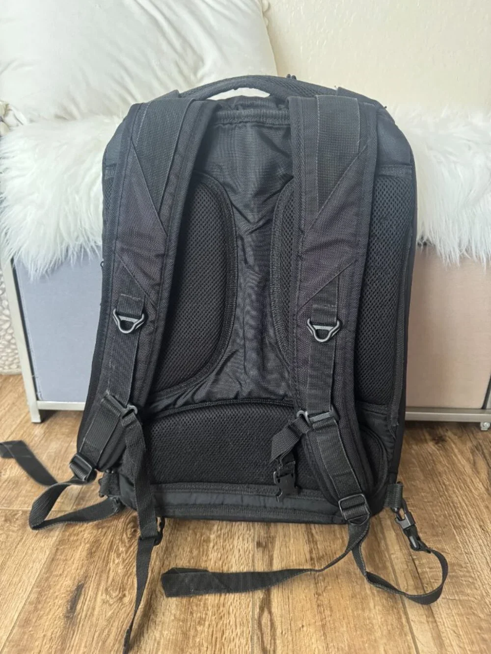 eBags Professional Travel Backpack Black & Orange Laptop Organizer, Carry On Bag